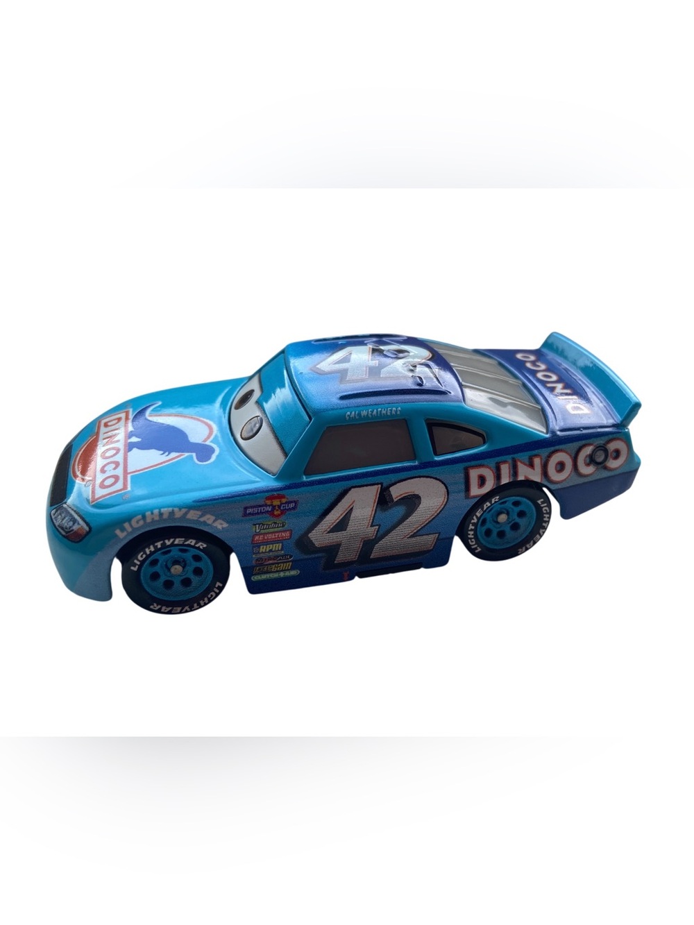 Mattel Disney Pixar Cars 3 Cal Weathers Blue Dinoco #42 Die-Cast 1:55 Scale